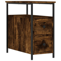 Berkfield Bedside Cabinets 2 Pcs Smoked Oak 30X60X60 Cm Engineered Wood - thumbnail 5