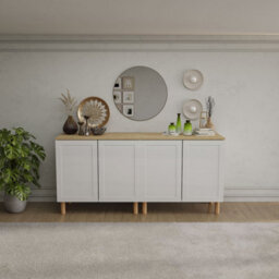 Decorotika Boli 180 Cm Side Board White Sapphire Oak