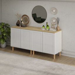 Decorotika Boli 180 Cm Side Board White Sapphire Oak - thumbnail 4