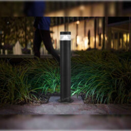 Long Life Lamps Company 3W Modern Outdoor Led Cool White Bollard Light Stainless Steel Black Finish Zlc304Cw - thumbnail 8