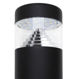 Long Life Lamps Company 3W Modern Outdoor Led Cool White Bollard Light Stainless Steel Black Finish Zlc304Cw - thumbnail 4