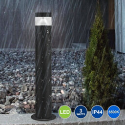 Long Life Lamps Company 3W Modern Outdoor Led Cool White Bollard Light Stainless Steel Black Finish Zlc304Cw - thumbnail 6