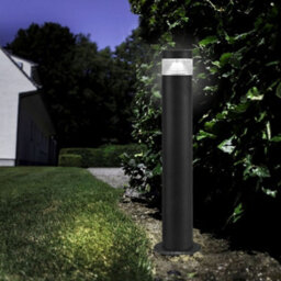Long Life Lamps Company 3W Modern Outdoor Led Cool White Bollard Light Stainless Steel Black Finish Zlc304Cw - thumbnail 7