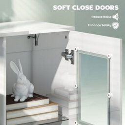 Wyld Haus Sora Coma High Gloss White Tall Display Cabinet With Glass Doors, 2 Shelves And 16-Colour Rgb Led Lighting - thumbnail 8