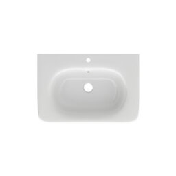 Plum&clay Marvel Gloss Light Grey Floor Standing Bathroom Vanity Unit With Round Resin Basin (W)600mm - thumbnail 2