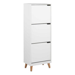 Wyld Haus Tokyo White Shoe Cabinet Slim 3-Drawer Hallway Storage 1335X470X300mm - thumbnail 2
