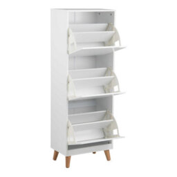 Wyld Haus Tokyo White Shoe Cabinet Slim 3-Drawer Hallway Storage 1335X470X300mm - thumbnail 5