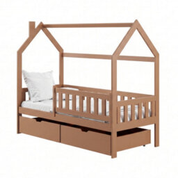 Arte Natan Cinnamon 90 X 190Cm Single Bed With Removable Guardrail And 2 Drawers - Foam Bonnell Mattress Included - thumbnail 1