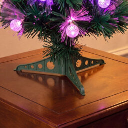 2Ft Green Fibre Optic Christmas Tree Sparkle Bauble With Multi Coloured Led Lights - thumbnail 9