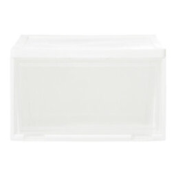 Darphe 3 Pack Stackable White Plastic Shoe Storage Box Transparent Front Dust Proof Shoe Organiser - thumbnail 6