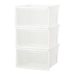 Darphe 3 Pack Stackable White Plastic Shoe Storage Box Transparent Front Dust Proof Shoe Organiser - thumbnail 5