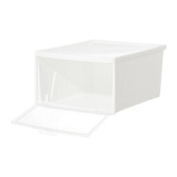 Darphe 3 Pack Stackable White Plastic Shoe Storage Box Transparent Front Dust Proof Shoe Organiser - thumbnail 7