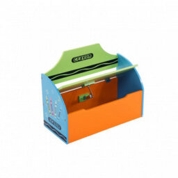 Oypla Childrens Wooden Crayon Toy Storage Unit Box Bench Seat - thumbnail 5