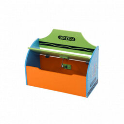 Oypla Childrens Wooden Crayon Toy Storage Unit Box Bench Seat - thumbnail 4