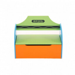 Oypla Childrens Wooden Crayon Toy Storage Unit Box Bench Seat - thumbnail 7