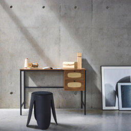 Sweeek - Wood And Cane Desk Retro Natural 55X110X76 Cm - thumbnail 5