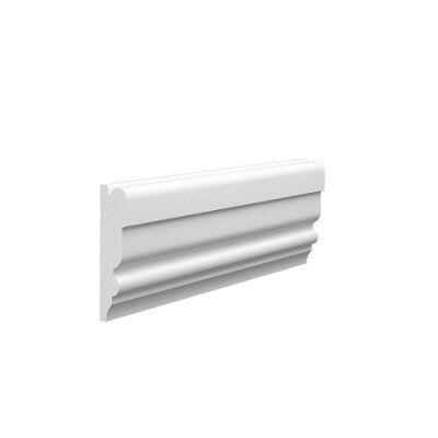 Skirting World Georgian Mdf Picture Rail - 70mm X 25mm X 4200mm, Primed (Pack Of 2)