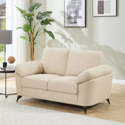 More4Homes Malmo 2 Seater Sofa Modern Scandi Style Fabric Living Room Sofa (Beige) - thumbnail 1