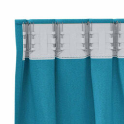 Berkfield Modern Curtains With Curtains 2 Pcs Turquoise 245 X 140 Cm Polyester - thumbnail 5