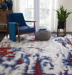 Multicolored Splashes Luxurious Modern Abstract Easy To Clean Rug For Bedroom & Living Room-239Cm X 320Cm - thumbnail 2