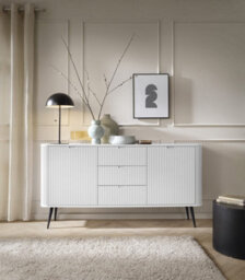 Arte Radiant Zova Sideboard Cabinet H870mm W1680mm D390mm In Pristine White - Luminous Storage Oasis - thumbnail 4
