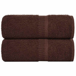 Berkfield Wash Towels 2 Pcs Frogn Brown 30X30 Cm 100% Cotton