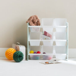 Sweeek - Children's Toy Storage Unit With 9 Baskets Tobias Celadon Green 64X29.5X60 Cm - thumbnail 5