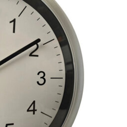 Silver Round Quartz Wall Clock Battery Operated 24Cm Office Minimalistic Clock - thumbnail 4