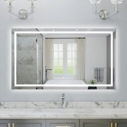 Probaty Bathrooms Bathroom 3 Colors Dimmable Led Mirror 1400X800mm With Anti-Fog Ip44,wall Mounted Touch Switch Backlit Vanity Mirror - thumbnail 1