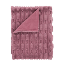 Bianca So Soft Carved Faux Fur 150X200 Cm Blanket Throw Pink - thumbnail 5