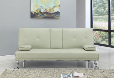 Comfy Living Bluetooth Verona Sofa Bed In Cream - image 1