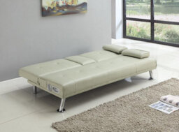Comfy Living Bluetooth Verona Sofa Bed In Cream - thumbnail 2
