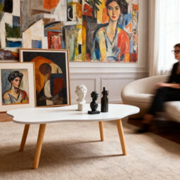 Living Room Coffee Tea Table Irregular Nodric Reception Table Home Furniture - thumbnail 3