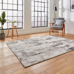 Grey Ivory Abstract Modern Machine Made Polypropylene Rug For Living Room Bedroom And Dining Room-160Cm X 220Cm - thumbnail 2