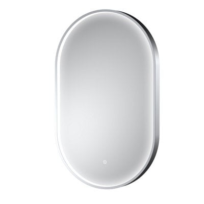 Hudson Reed Columba Oval Led Touch Sensor Inset Framed Mirror With Demister, Chrome, 800 X 500 mm - image 1