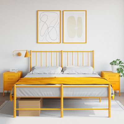 Berkfield Bedside Cabinets 2 Pcs Mustard Yellow 36X39X50.5 Cm Steel - image 1