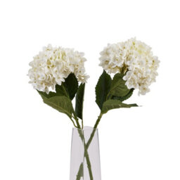 Wyld Haus Set Of 3 White Artificial Hydrangea Stems Lifelike Faux Flowers For Vases And Weddings - thumbnail 3