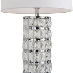 Pagazzi Lighting Pagazzi Indus Jewelled Cylinder Off White Table Lamp - thumbnail 6