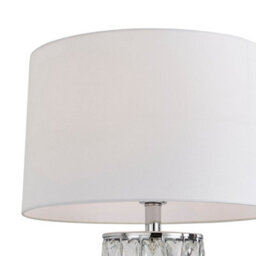 Pagazzi Lighting Pagazzi Indus Jewelled Cylinder Off White Table Lamp - thumbnail 3