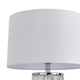 Pagazzi Lighting Pagazzi Indus Jewelled Cylinder Off White Table Lamp - thumbnail 4