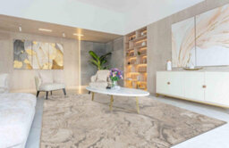 Elysium Modern Abstract Action Living Room Area Rug Metallic Sheen -Astral Gold 160Cm X 230Cm - thumbnail 2
