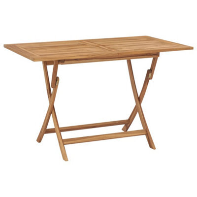 Vidaxl Folding Garden Table 120X70X75 Cm Solid Teak Wood - image 1