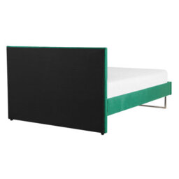 Beliani Bed Velvet Bellou 140 X 200 Cm (Eu Double) Green - thumbnail 6