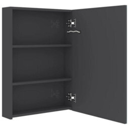 Berkfield Stylish Led Bathroom Mirror Cabinet Shining Grey 50X13X70 Cm - thumbnail 5