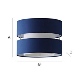 Valuelights Sophia Small Navy 2 Tier Ceiling Light Shade And Bulb (D)26Cm - thumbnail 9