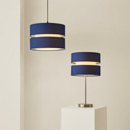 Valuelights Sophia Small Navy 2 Tier Ceiling Light Shade And Bulb (D)26Cm - thumbnail 7