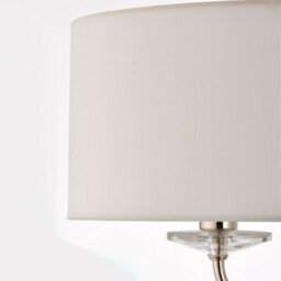 1.5M Twin Floor Lamp Bright Nickel Shade 2 Bulb Standing Living Room Light Base - thumbnail 3