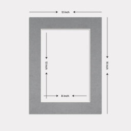 Ak Frames 16X12 Mid Grey Picture Mounts To Fit 12X8 Aperture Size - Mount Board Only (No Frame Included) - thumbnail 3