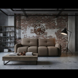 Sandy Sofa Bed With Storage Dl Pull Out Seat Free Standing Backrest 230X120X94 Cm Brown - thumbnail 2