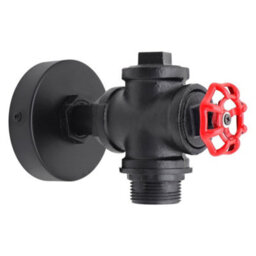 Long Life Lamps Company Industrial Retro Vintage Black Iron Wall Light Water Pipe Wall Light H3107P - thumbnail 3